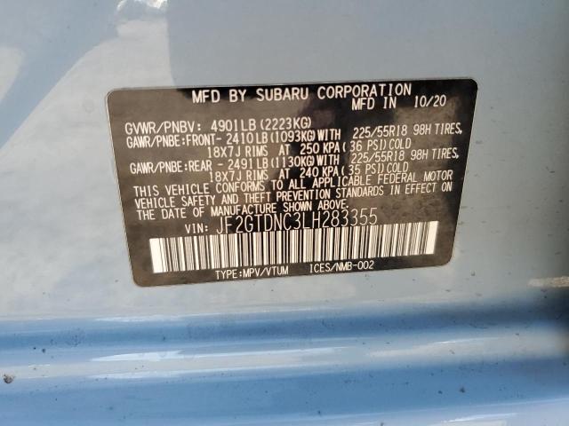 2020 SUBARU CROSSTREK - JF2GTDNC3LH283355