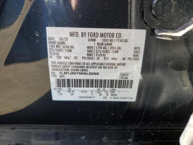 2022 LINCOLN AVIATOR GR 5LMYJ8XY8NNL02066