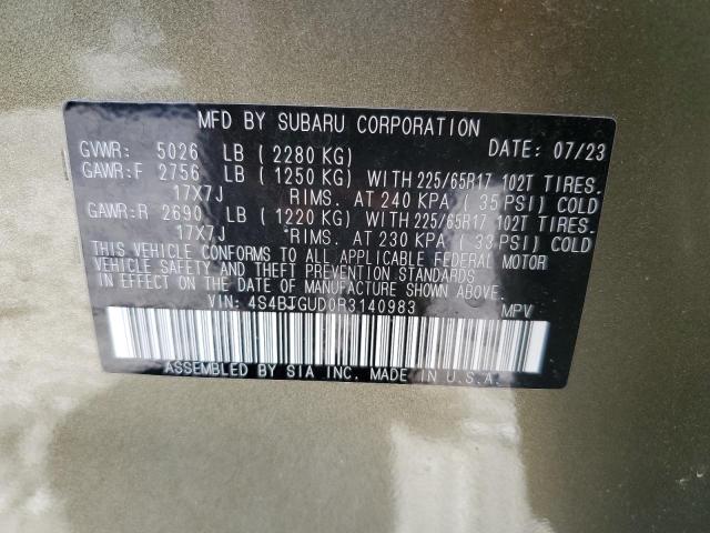 VIN 4S4BTGUD0R3140983 2024 Subaru Outback, Wilderness no.13