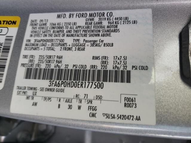 VIN 3FA6P0HD0ER177500 2014 Ford Fusion, SE no.12