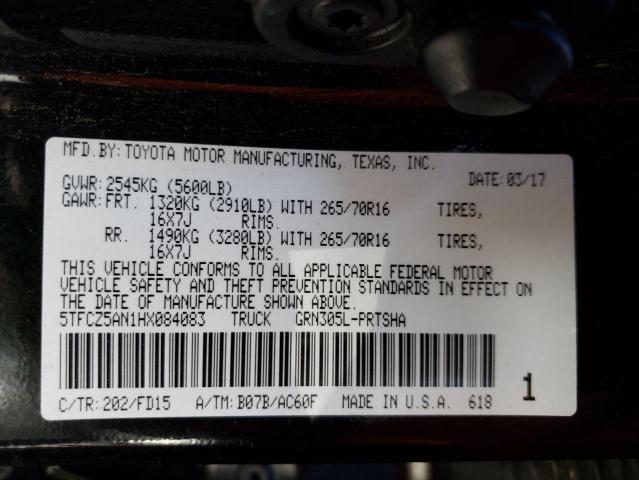 2017 TOYOTA TACOMA DOU - 5TFCZ5AN1HX084083