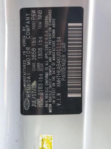 2019 HYUNDAI VELOSTER T - KMHTH6AB4KU011194