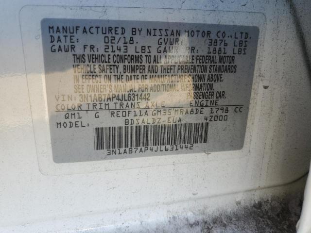 2018 NISSAN SENTRA S - 3N1AB7AP4JL631442