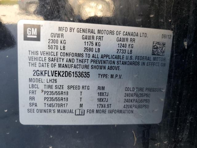 VIN 2GKFLVEK2D6153635 2013 GMC Terrain, Slt no.13