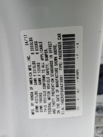 2017 HONDA ACCORD EXL - 1HGCR2F9XHA218961