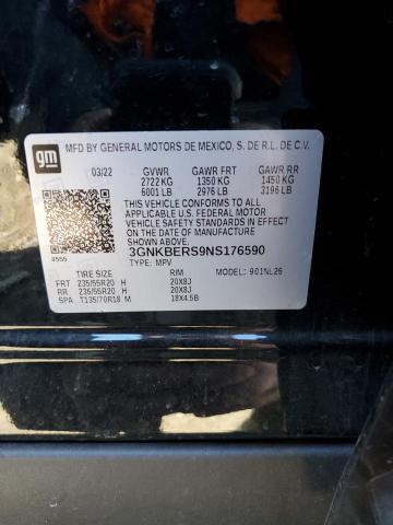 2022 CHEVROLET BLAZER RS - 3GNKBERS9NS176590