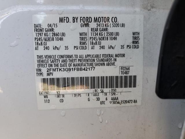 2015 FORD EDGE SE - 2FMTK3G91FBB42177