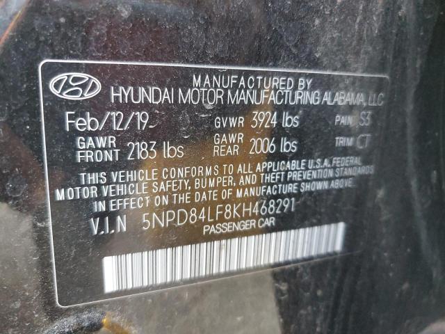 2019 HYUNDAI ELANTRA SE 5NPD84LF8KH468291