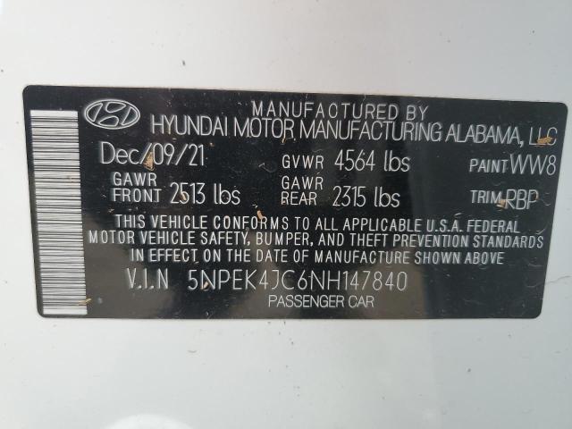 2022 HYUNDAI SONATA N L - 5NPEK4JC6NH147840