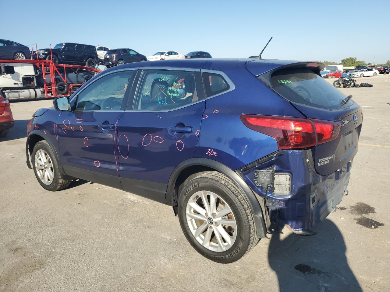 NISSAN ROGUE SPOR 2019 blue  gas JN1BJ1CP3KW237329 photo #3