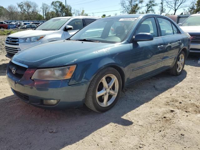 HYUNDAI SONATA GLS 2006 blue  gas 5NPEU46F56H040096 photo #1