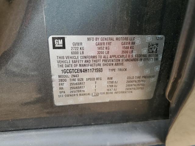 2017 CHEVROLET COLORADO L - 1GCGTCEN4H1171593