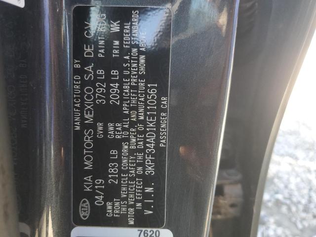 2019 KIA FORTE GT L - 3KPF34AD1KE110561