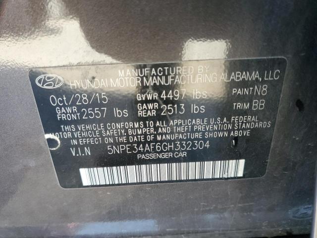 2016 HYUNDAI SONATA SPO - 5NPE34AF6GH332304