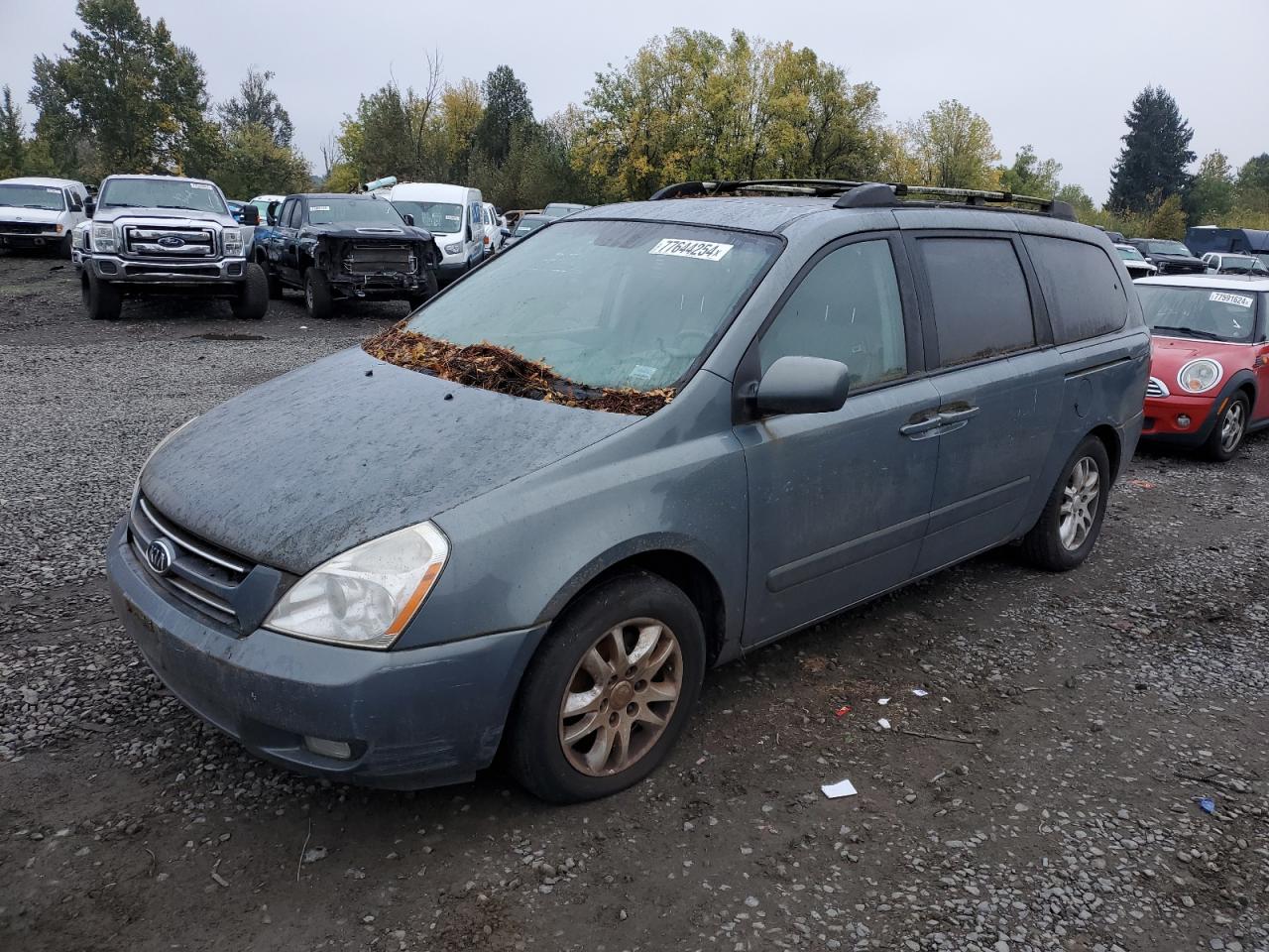 KIA SEDONA EX 2006 blue  gas KNDMB233566097439 photo #1