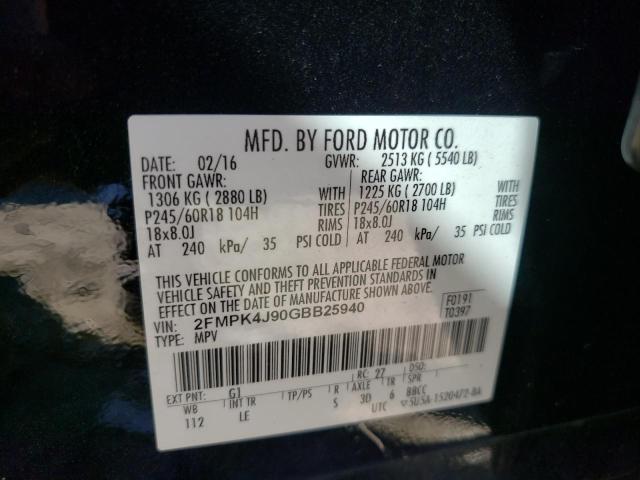 2016 FORD EDGE SEL - 2FMPK4J90GBB25940