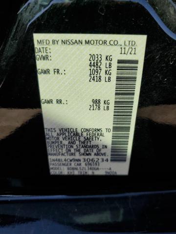 2022 NISSAN ALTIMA SR - 1N4BL4CW9NN306234