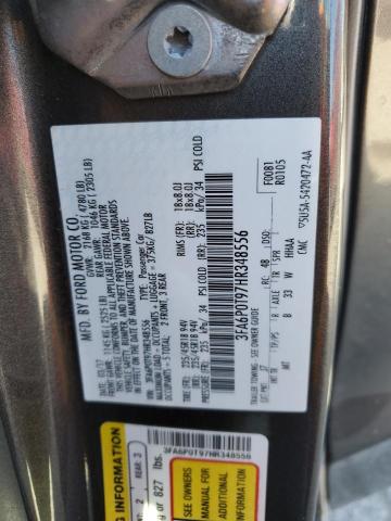 VIN 3FA6P0T97HR348556 2017 Ford Fusion, SE no.12