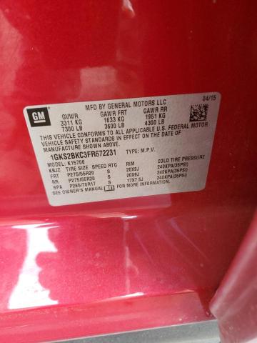 2015 GMC YUKON SLT - 1GKS2BKC3FR672231