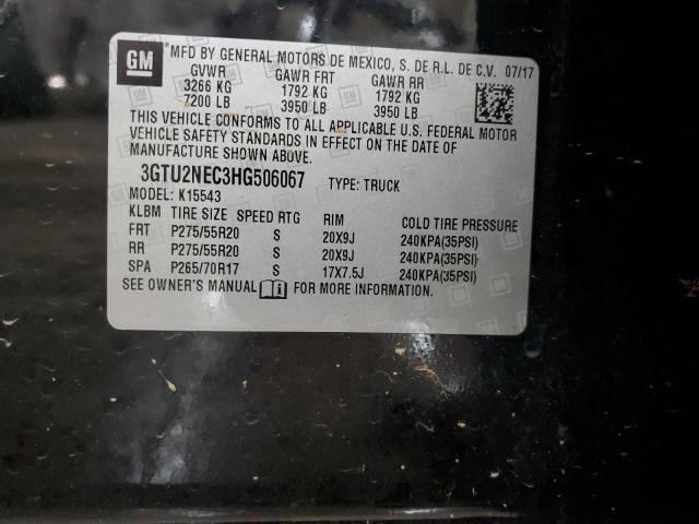 2017 GMC SIERRA K15 - 3GTU2NEC3HG506067