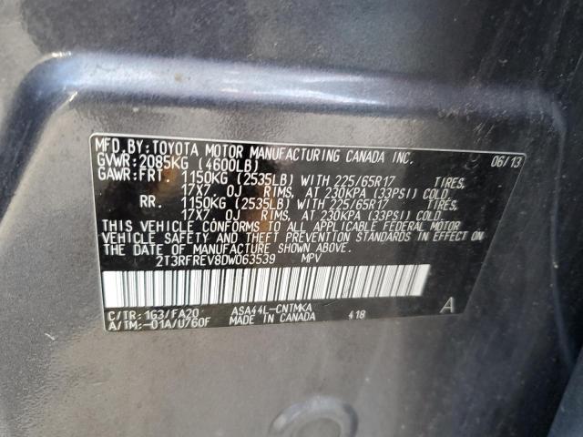 VIN 2T3RFREV8DW063539 2013 Toyota RAV4, Xle no.13