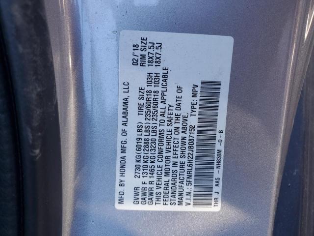 2018 HONDA ODYSSEY LX 5FNRL6H22JB087152