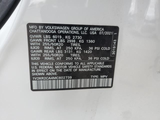 2021 VOLKSWAGEN ATLAS SE - 1V2KR2CA4MC602739