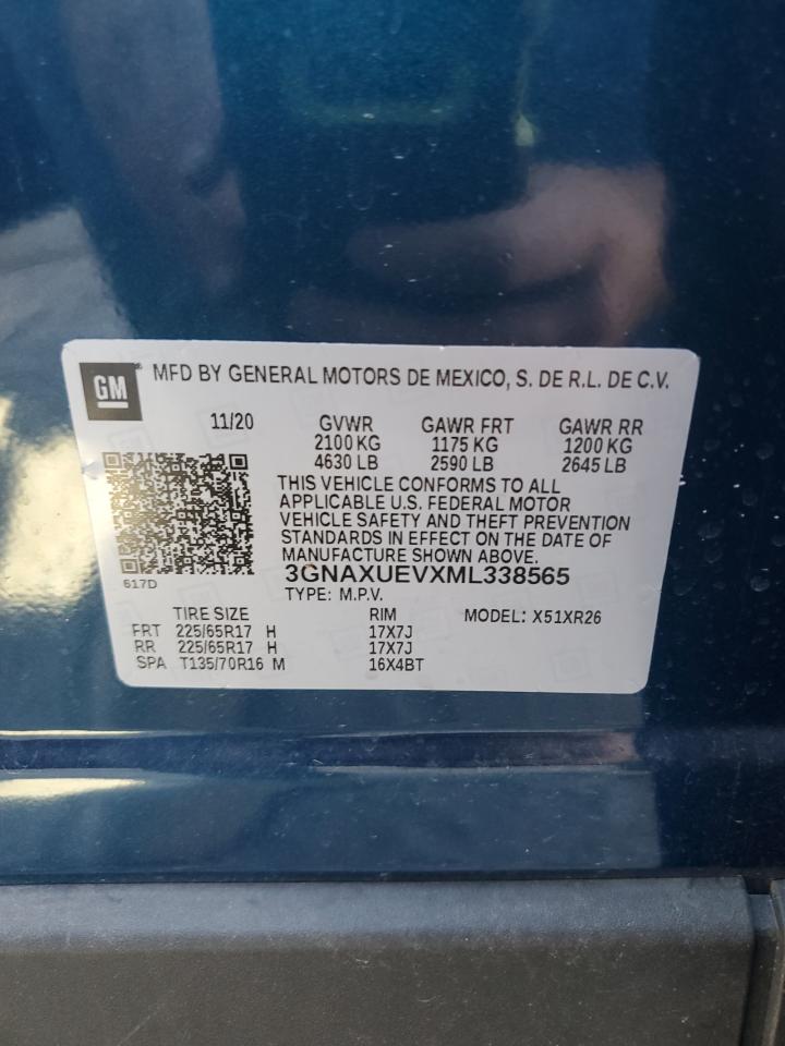 Lot #2955604738 2021 CHEVROLET EQUINOX LT