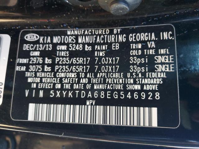 VIN 5XYKTDA68EG546928 2014 KIA SORENTO no.13