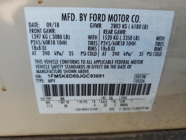 2018 FORD EXPLORER X - 1FM5K8D89JGC93691