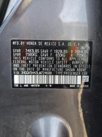 2020 HONDA FIT LX - 3HGGK5H43LM724698