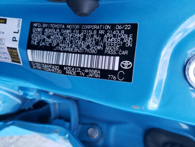 2022 TOYOTA COROLLA SE - JTND4MBE8N3179380