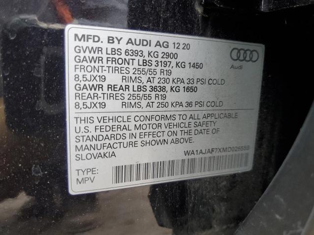 2021 AUDI Q7 PREMIUM - WA1AJAF7XMD026559