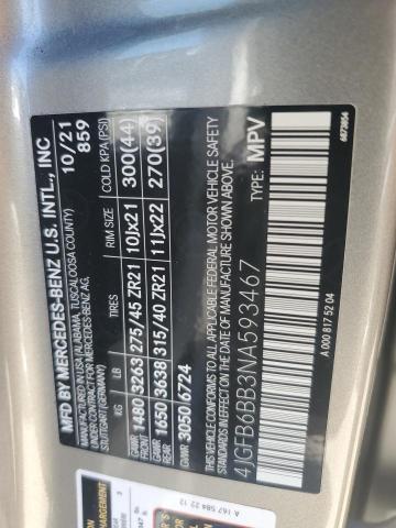 2022 MERCEDES-BENZ GLE AMG 53 4JGFB6BB3NA593467