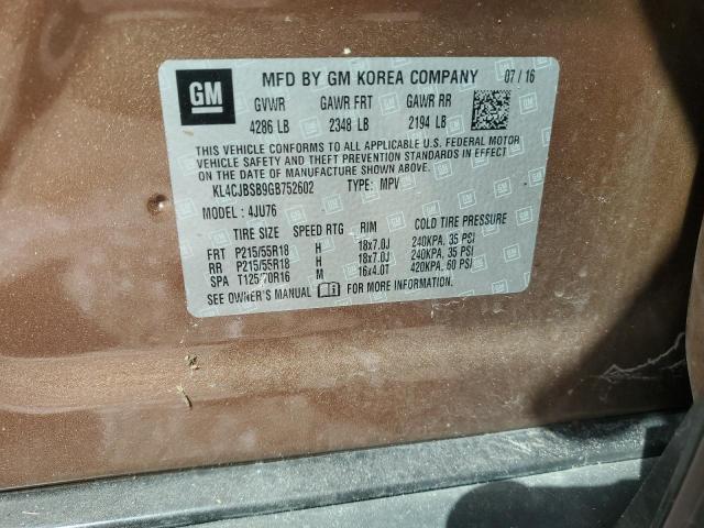 2016 BUICK ENCORE CON - KL4CJBSB9GB752602