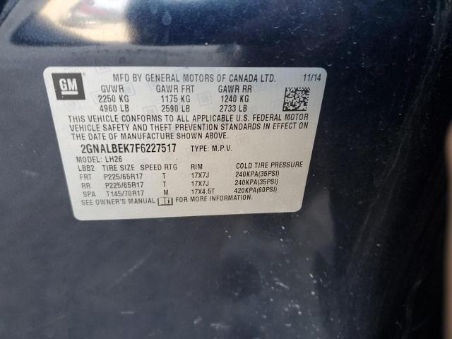 VIN 2GNALBEK7F6227517 2015 Chevrolet Equinox, LT no.13