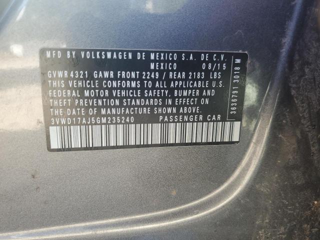 2016 VOLKSWAGEN JETTA SPOR - 3VWD17AJ5GM235240