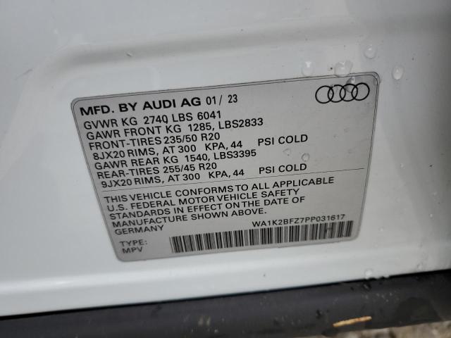 2023 AUDI Q4 E-TRON WA1K2BFZ7PP031617