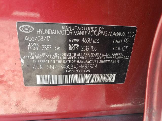 2018 HYUNDAI SONATA SPO - 5NPE34AB4JH637384