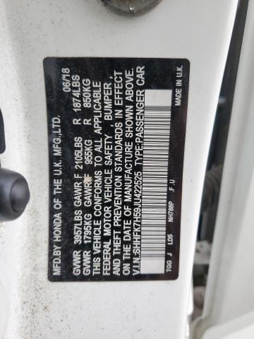 2018 HONDA CIVIC EX - SHHFK7H59JU422525