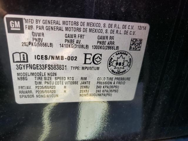 VIN 3GYFNGE33FS583831 2015 Cadillac SRX, Premium Co... no.13