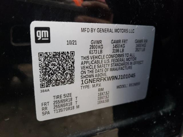 2022 CHEVROLET TRAVERSE L - 1GNERFKW9NJ101045