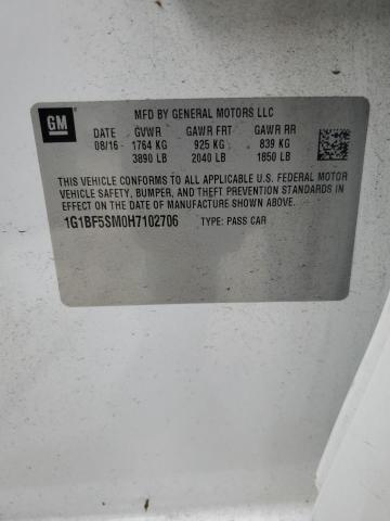2017 CHEVROLET CRUZE PREM - 1G1BF5SM0H7102706