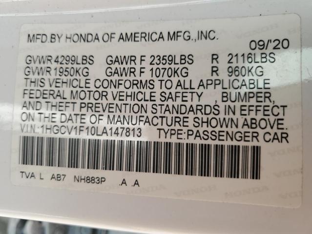 2020 HONDA ACCORD LX - 1HGCV1F10LA147813