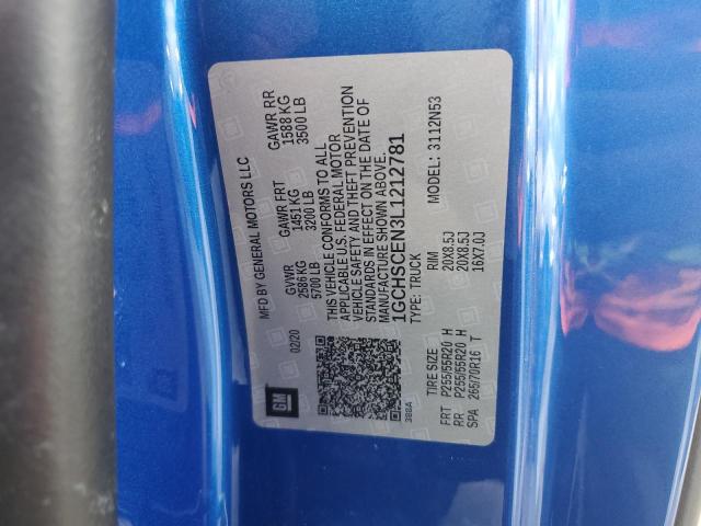 2020 CHEVROLET COLORADO L - 1GCHSCEN3L1212781