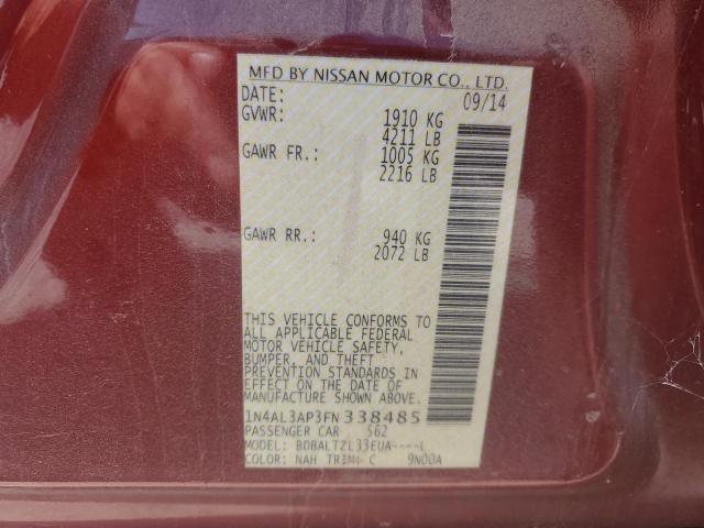 2015 NISSAN ALTIMA 2.5 - 1N4AL3AP3FN338485