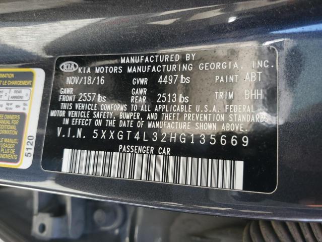 VIN 5XXGT4L32HG135669 2017 KIA Optima, LX no.12