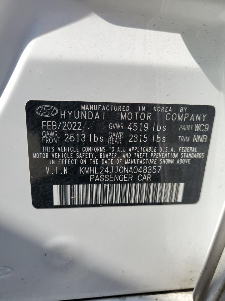 Lot #2952876762 2022 HYUNDAI SONATA HYB