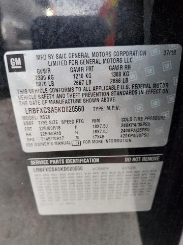 2019 BUICK ENVISION E - LRBFXCSA5KD020560
