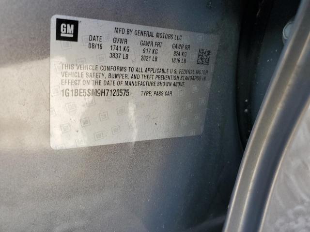 2017 CHEVROLET CRUZE LT - 1G1BE5SM9H7120575